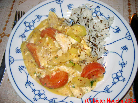 Fischragout Käse-Senf